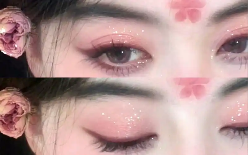 眉间落樱 西楼别序|清冷温柔的古风眼妆～-fri_bebei追星-汉服/古风