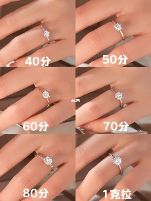 40分1克拉钻石大小上手对比价格对比