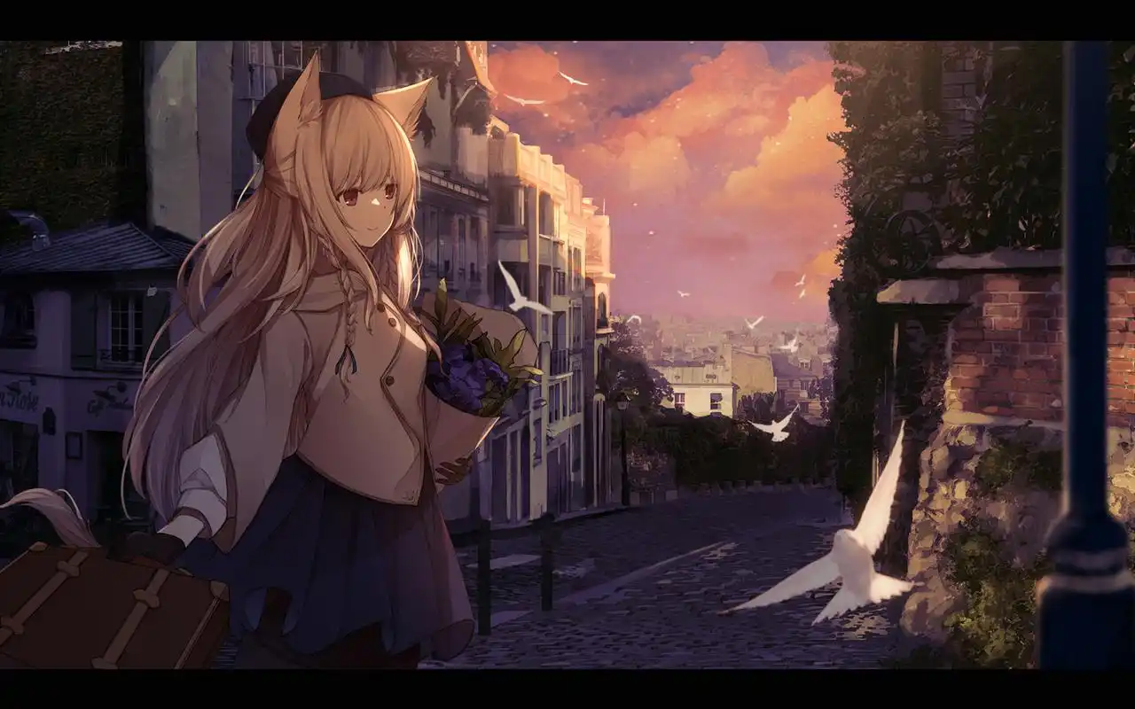 二次元动漫图片电脑桌面壁纸高清大图预览1920x1200_卡通动漫下载_美