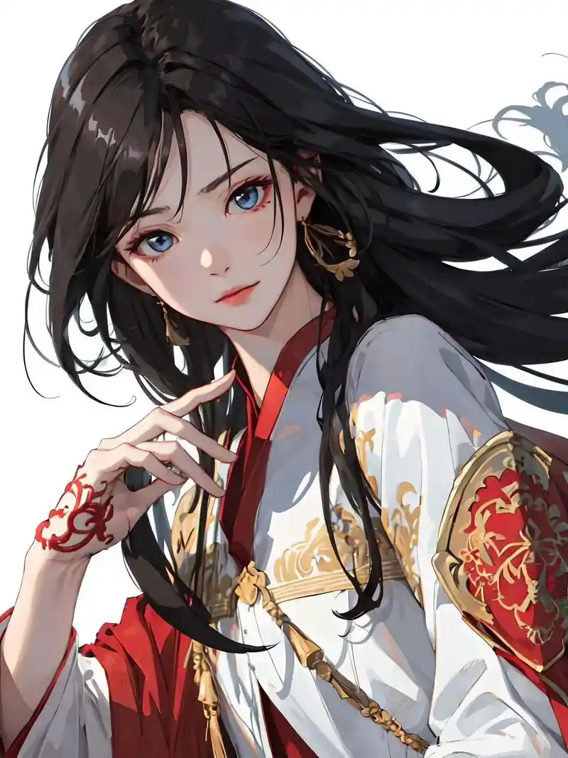 绘画素材古风少女动漫