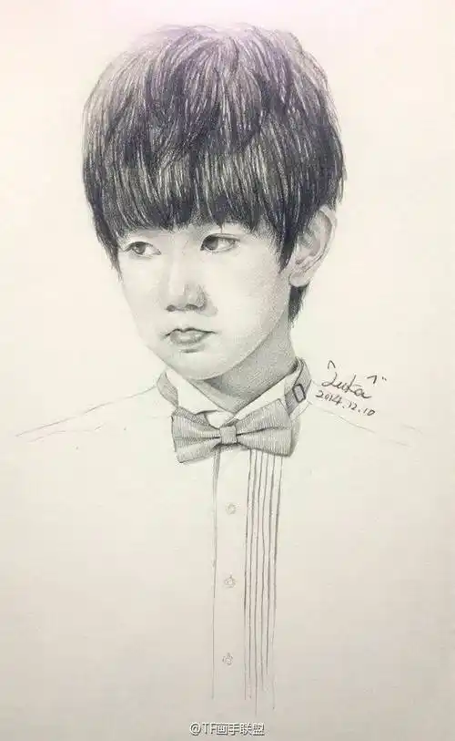 tfboys王源手绘素描信仰之名