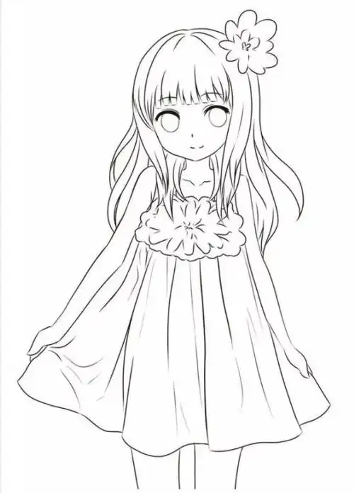 【黑白线稿】人物铅笔线稿临摹素材