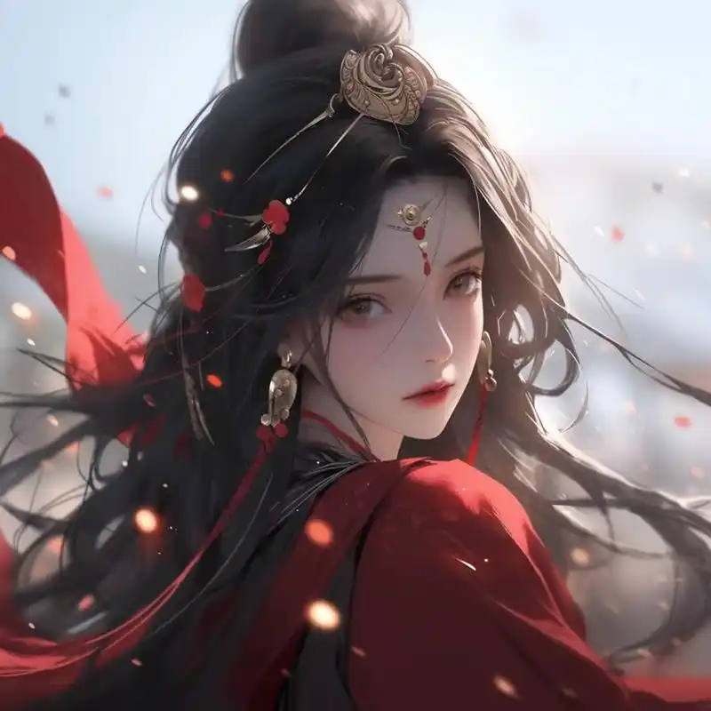 古风女生头像|红衣古装