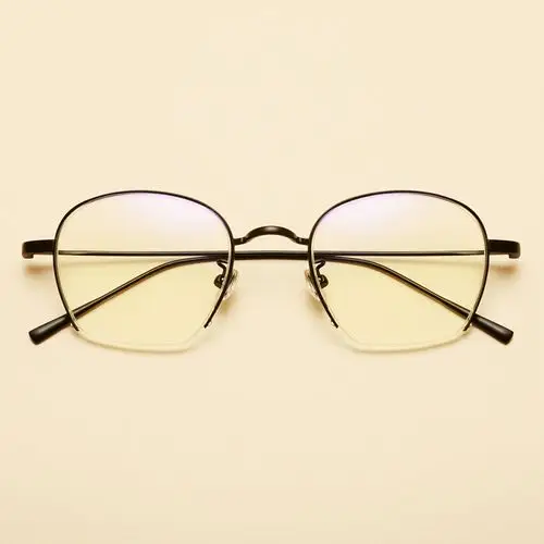 复古半框倒框眼镜框女韩版潮 金丝边眼睛框镜架男士平光镜配近视