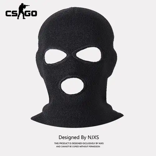 抖音同款头套反恐精英头罩悍匪蒙面罩骑行保暖三孔帽子