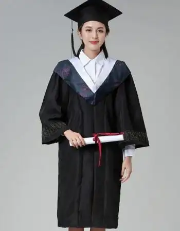 学士服学位服男女毕业礼服文科理工科垂布学士服帽子学位服演出学士服