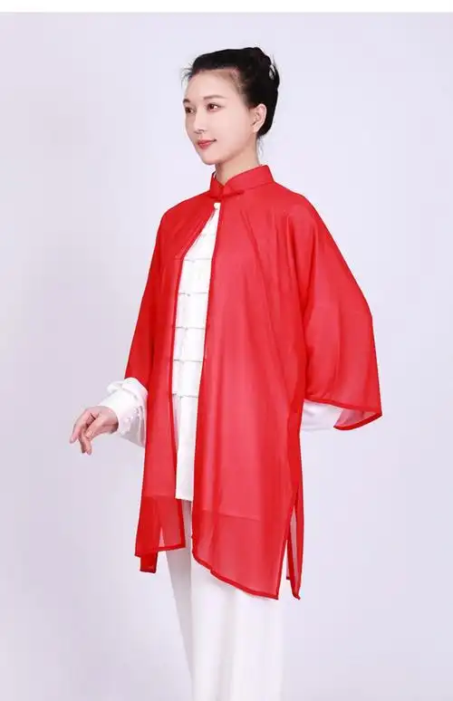 琪澳韵太极披纱女太极服女太极拳练功武术比赛表演晨运早操体操运动