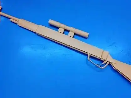 手工折纸98k毛瑟步枪,造型超帅,用a4纸轻松完成