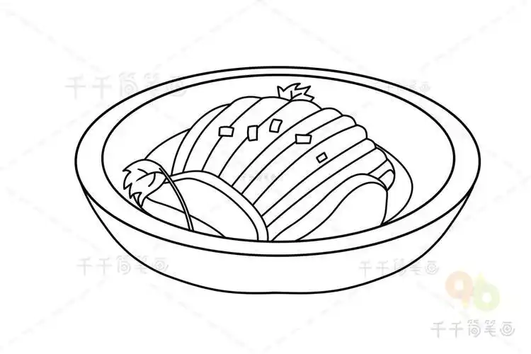 扣肉怎么画简笔画