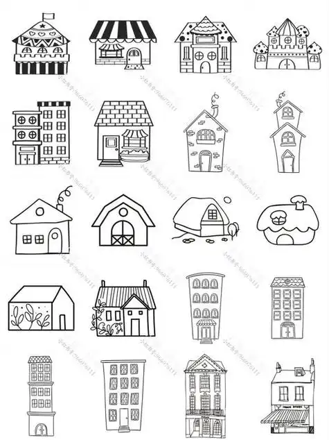 160种卡通房子简笔画绘画,房屋绘画房屋简笔画怎么画?