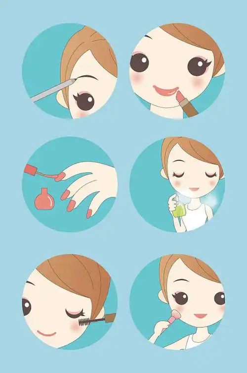 彩妆化妆卡通人物