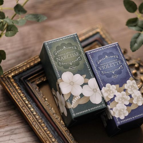 pavilio narcisse violette水仙/紫罗兰限定手帐贴纸素材镂空胶带