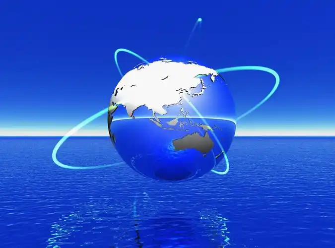 水上的地球创意高清图片