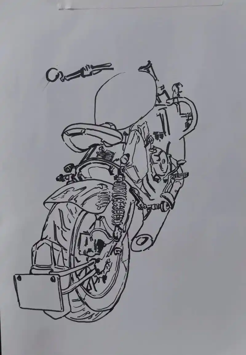 摩托车简笔画 2023夏.#简笔画 #画画 #手绘 - 抖音