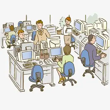卡通办公室的场景设计