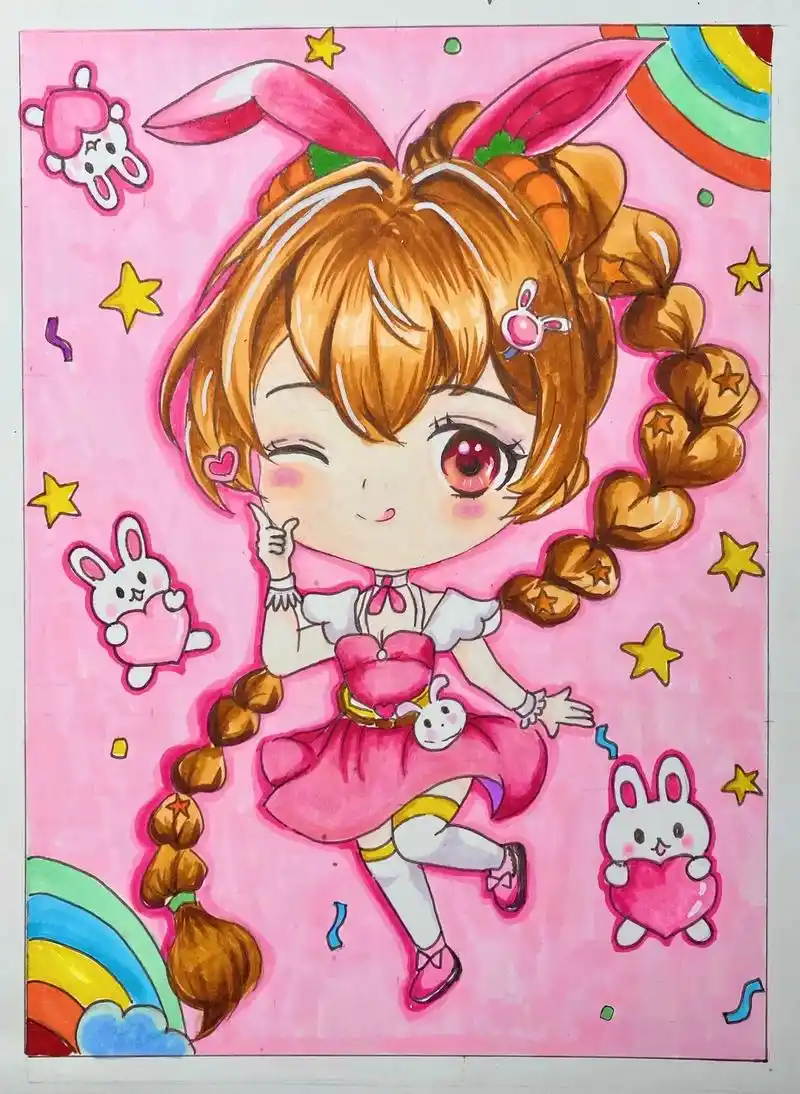 马克笔手绘 #斗罗大陆唐三小舞 六六小朋友最喜欢的小舞,必 - 兑趑