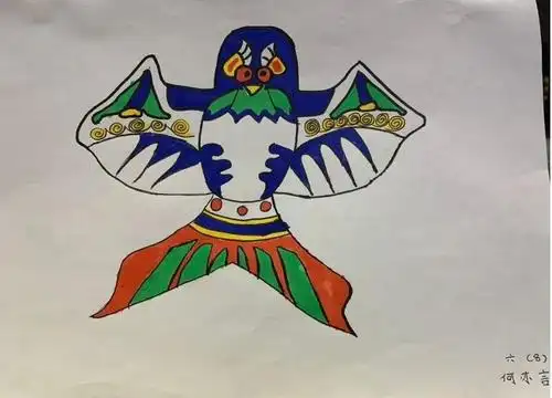 《风筝》六6班王子一《风筝》六6班刘梓涵《吉祥图案》六5班郑轶泽