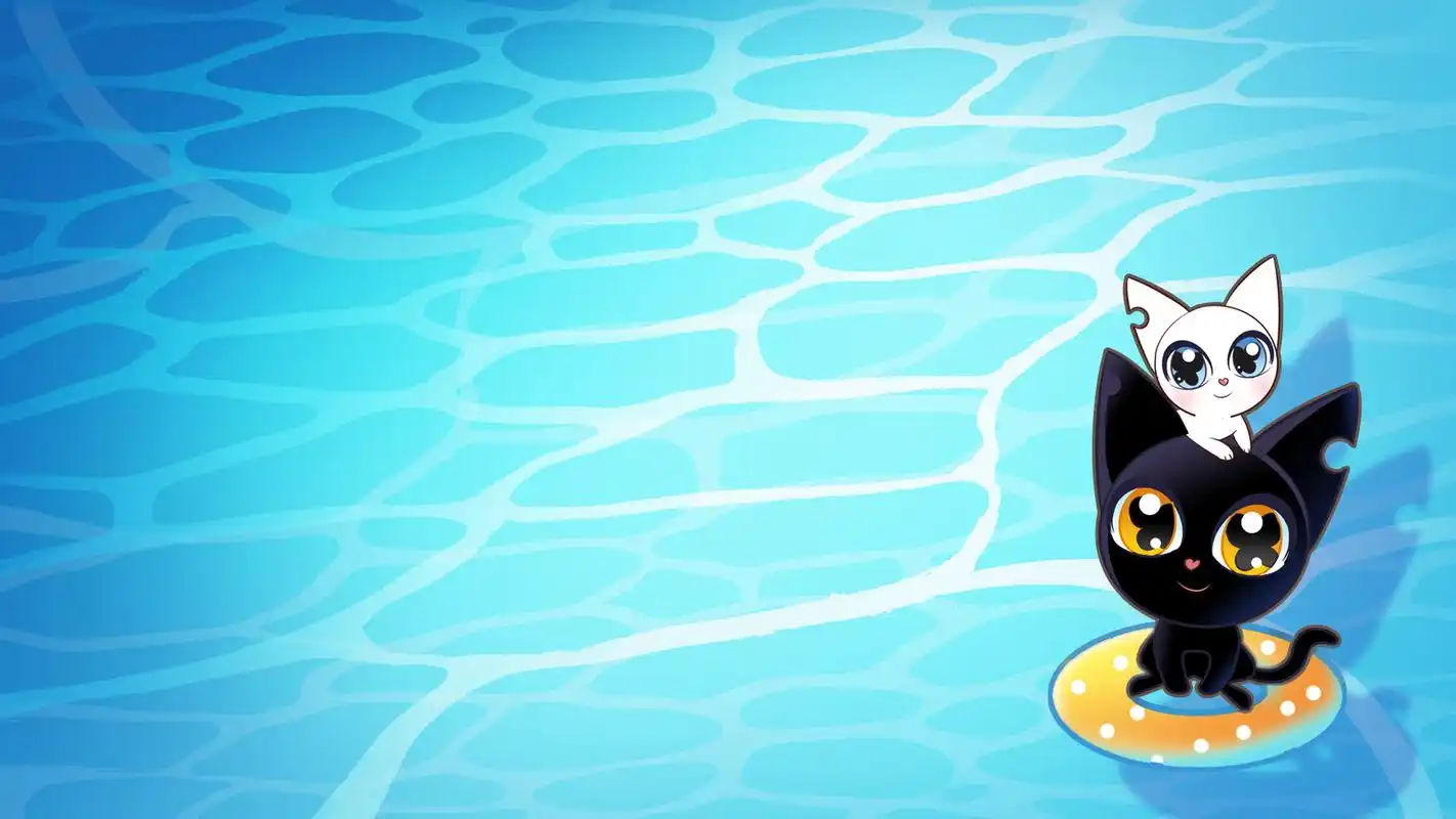 首页 桌面壁纸 可爱卡通猫咪高清电脑壁纸上一张下一张查看原图