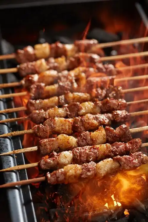 有火的烤羊肉串海报(有高清大图原片)