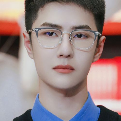 百飒(byza) 王一博同款近视眼镜男潮可配有度数眼镜框女复古半框眼镜