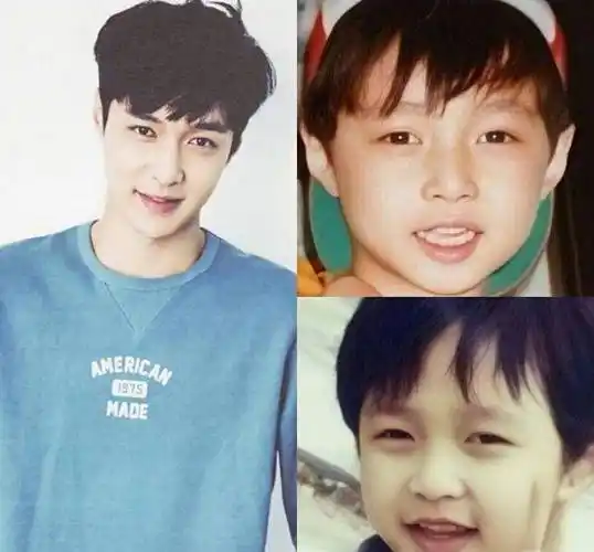 男明星,童年和现在的对比图,朱一龙张艺兴从小帅到大_小时候_宋亚轩