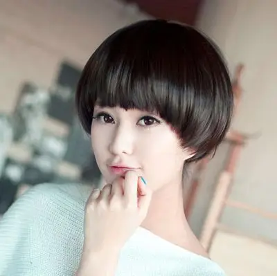 假发蘑菇头短发bobo头女生黑色 商品反馈