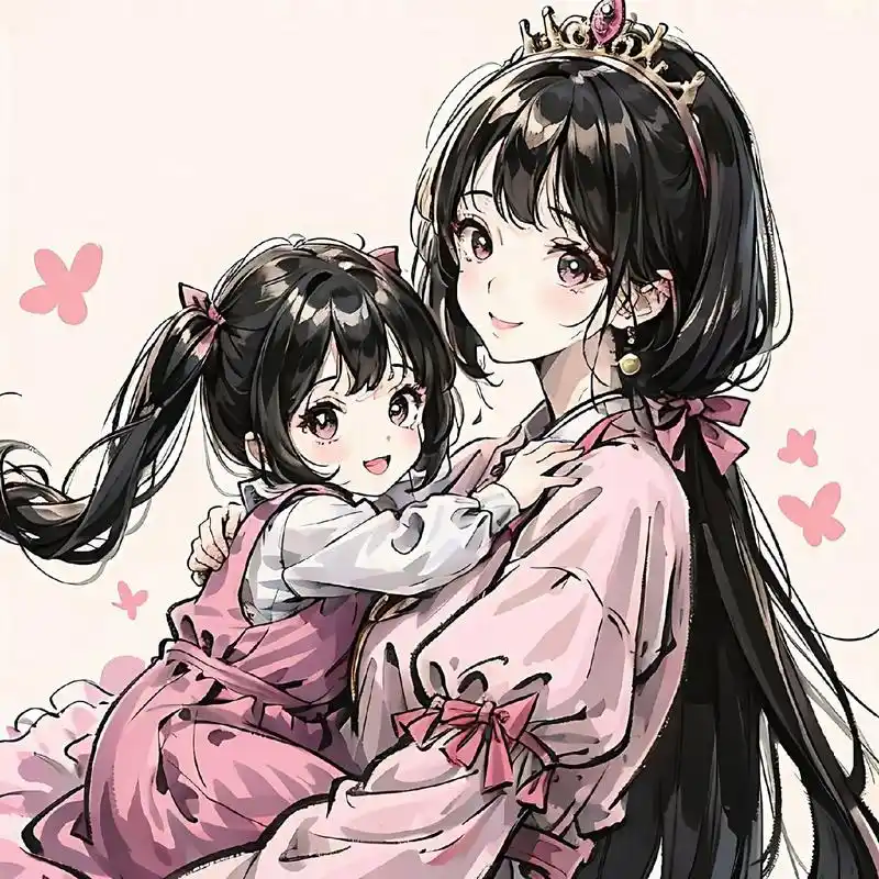 妈妈怀里抱着可爱的女儿.#欢迎取图 #我又来送图啦 - 抖音