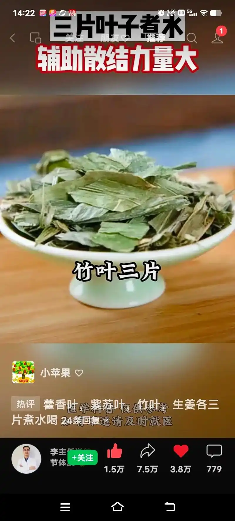 1.5万 三片叶子者水 761 热评 藿香叶学紫苏叶,竹叶 - 抖音