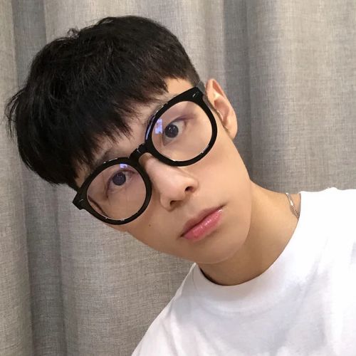 黑框眼镜男潮网红黑色粗框蓝光防辐射圆框平光防蓝光镜