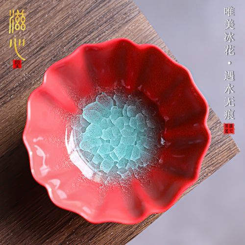 滋心堂主人杯单杯女建盏红炉点雪茶杯陶瓷品茗杯茶盏窑变功夫茶具