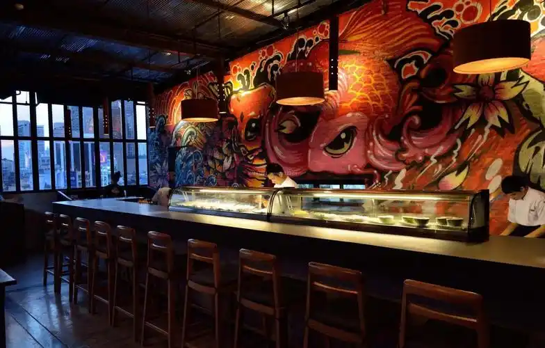 日式饭店吧台装修效果图片