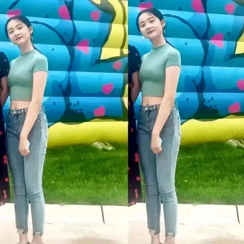 穿露脐装又甜又欲,才16岁身高1米7似孙莉翻版#我要上热门