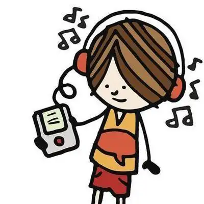 听到音乐放回原位简笔画