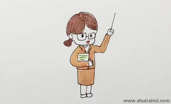 儿童简笔画动画人物老师