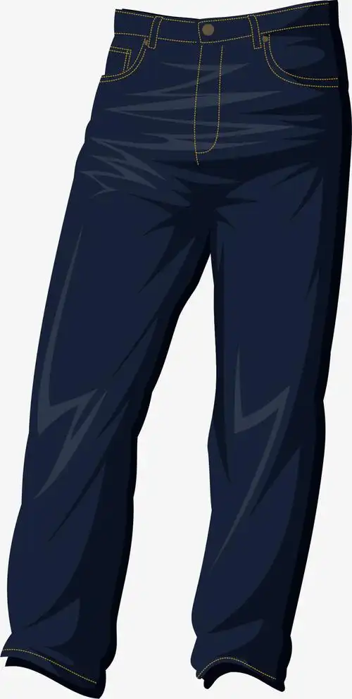 深色卡通矢量牛仔裤免抠素材免费下载_觅元素51yuansu.com