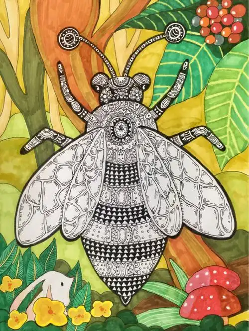 儿童画线描课资料##儿童线描画##儿童创意美术##创意美术##儿童画