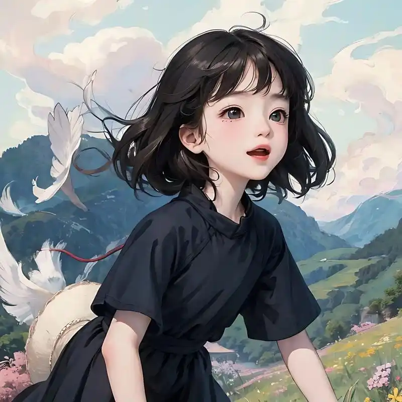 最美不过四月天,女生头像 有人说:这个世界上有两种人,喜欢宫崎骏动画