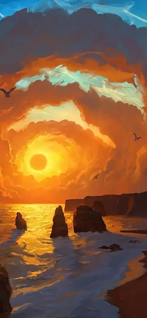 唯美意境卡通动漫场景抖音最火背景图片手机壁纸