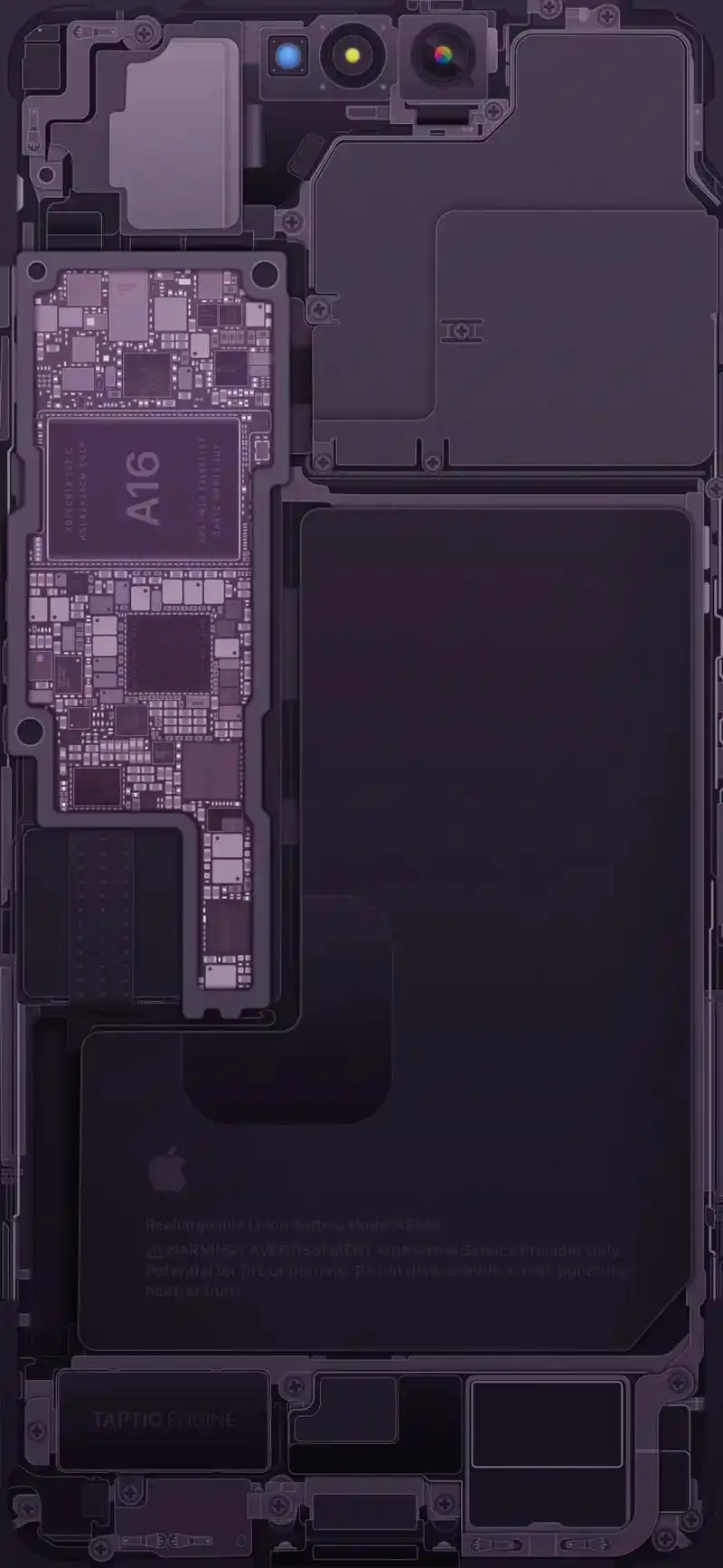 你们要的iphone内部结构透视壁纸.0169满满的科技感 - 抖音