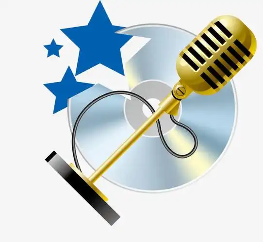 矢量金色麦克风