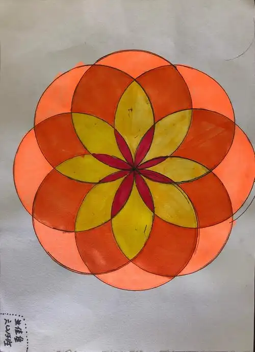 六(2)班 "用圆设计图案"作品展