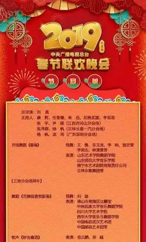 2019春晚节目单公布啦