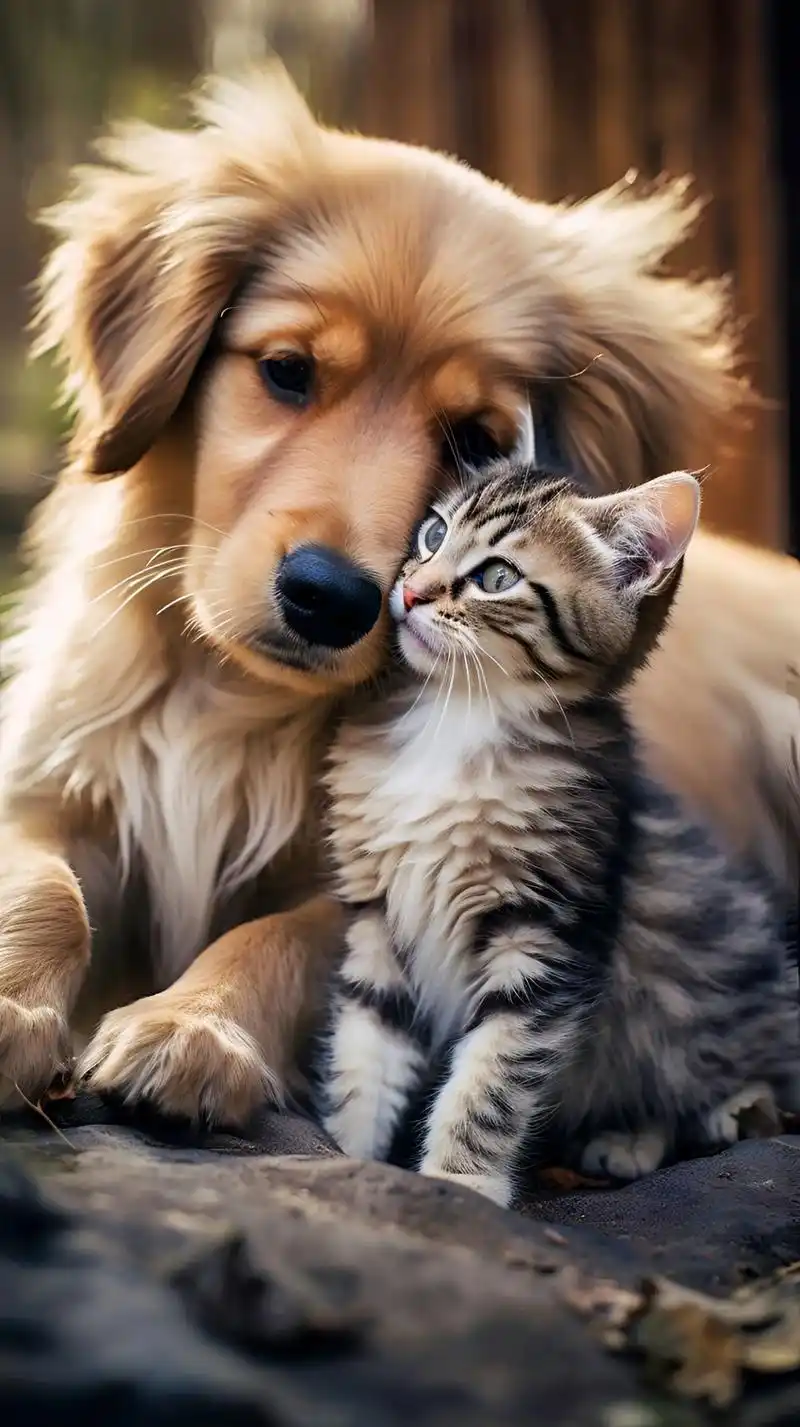 猫和狗的友情,是一起玩闹,一起睡觉,一起吃同一样东西.#萌宠 - 抖音