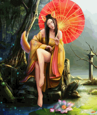 水动态cg美女(一)——凤凰鸟制作