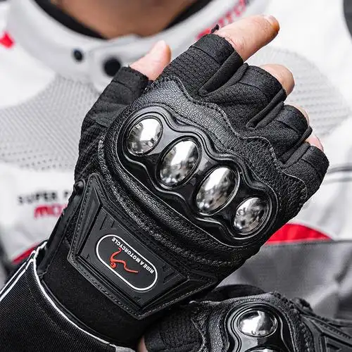 夏季款半指l摩托男孩摩托车手套赛车骑士装备四季触屏机车骑行手套春