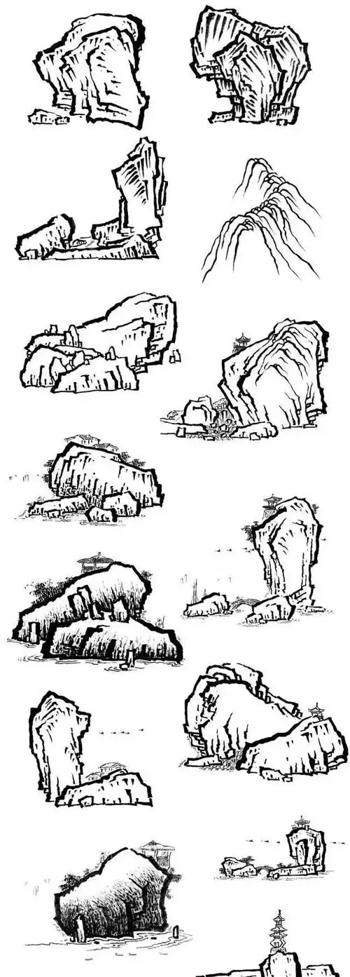 山水绘画分步练习法,太全面太实用了!