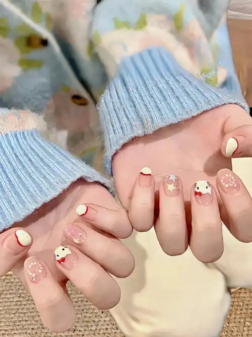 78超可爱的少女系短甲#美甲