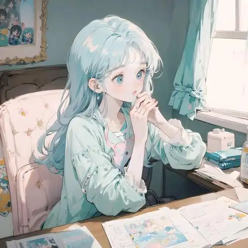 蓝绿色系卡通女生头像合集(有哪些干净纯净的卡通女生头像)|红警乐园