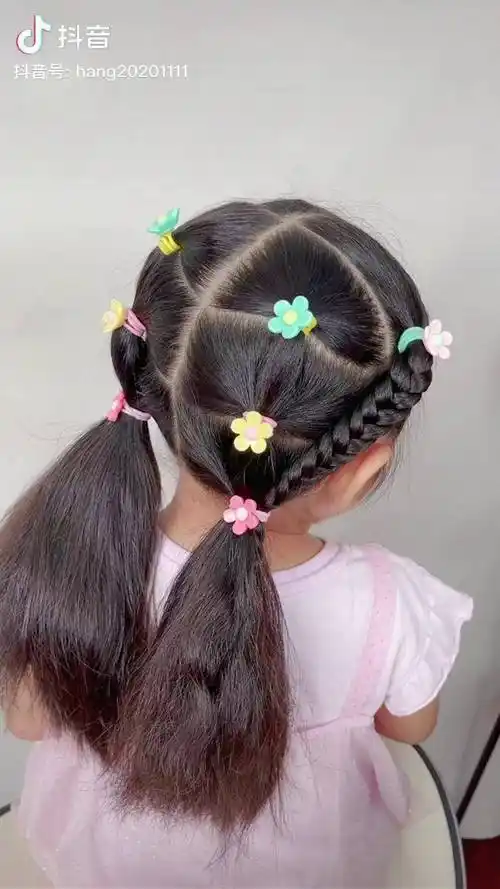 简单发型简单又好看儿童编发儿童发型编发教程上热门小辫小辫扎起来