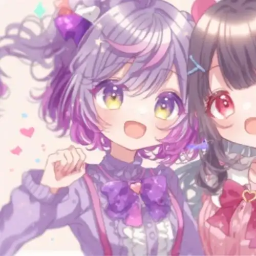 粉紫色闺蜜头像